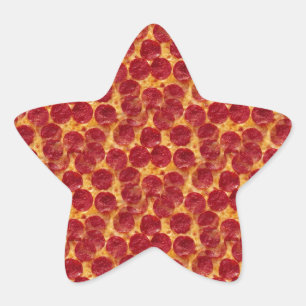 pizza stjärnformat klistermärke