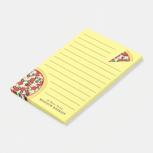 Pizza Supreme Combo Cute Kids Food Post-it Block (Vinklad)