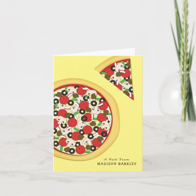 Pizza Supreme Combo Cute Kids Food StationCard Anteckningskort (Framsida)