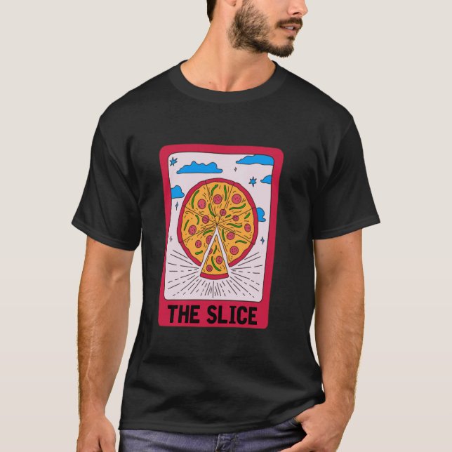 Pizza Tarot Card Italian Food Halloween Pizza Love T Shirt (Framsida)