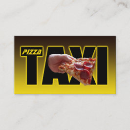 Pizza taxi pizzaleveransservice taxi pizzabytt visitkort