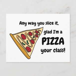 Pizza Teacher-Tackens uppskattning Vykort