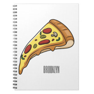 Pizza-tecknad - illustration anteckningsbok
