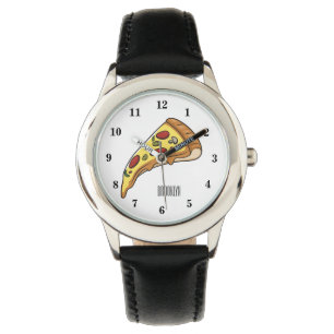 Pizza-tecknad - illustration armbandsur