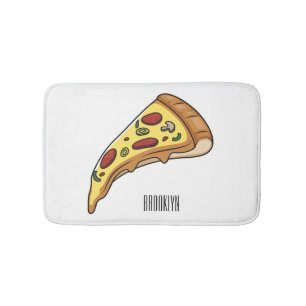 Pizza-tecknad - illustration badrumsmatta