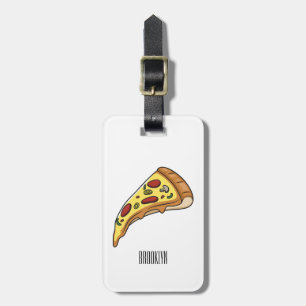 Pizza-tecknad - illustration bagagebricka