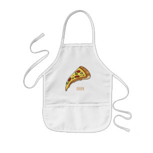 Pizza-tecknad - illustration barnförkläde