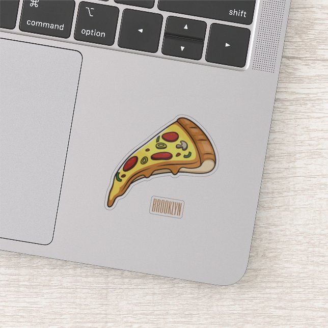 Pizza-tecknad - illustration klistermärken (Detalj)