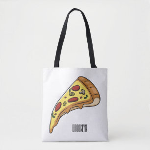Pizza-tecknad - illustration tygkasse