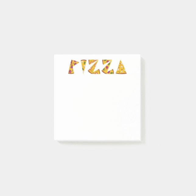 Pizza Text av segment Post-it Block (Framsida)