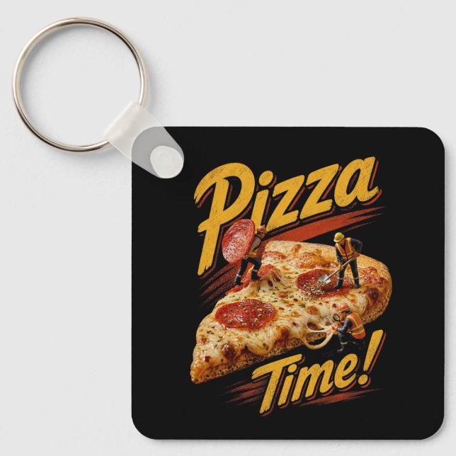 Pizza Tid! Nyckelring (Framsida)