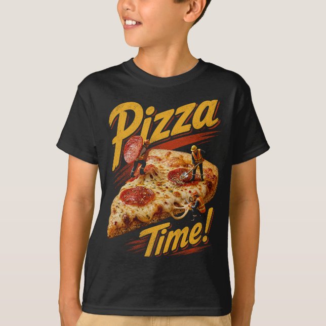 Pizza Tid! T Shirt (Framsida)