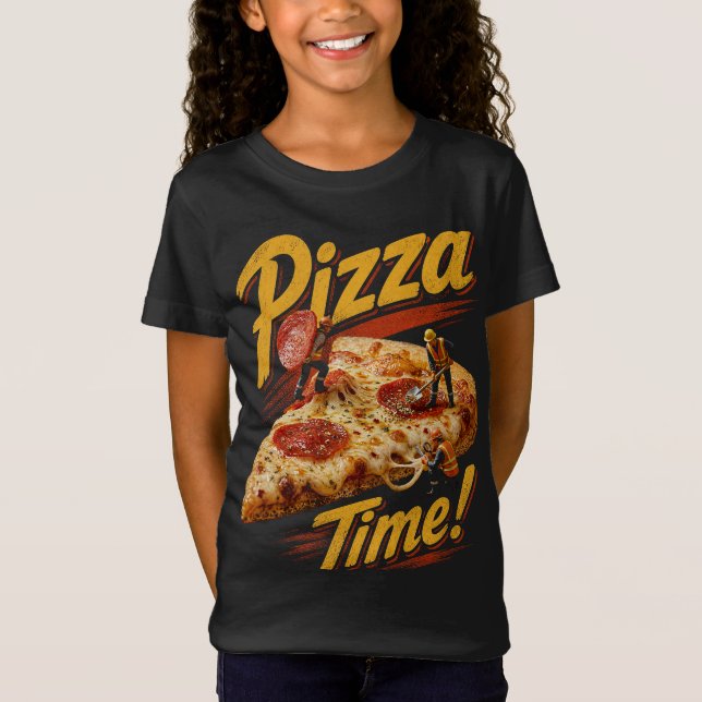 Pizza Tid! T Shirt (Framsida)