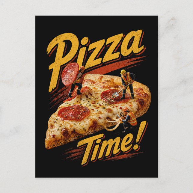 Pizza Tid! Vykort (Framsida)
