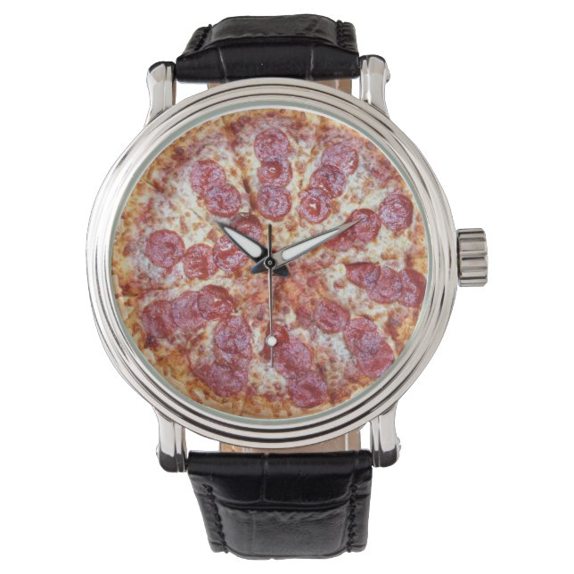 Pizza-tidsdel Armbandsur (Framsida)