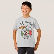 Pizza Time Boy's Basic T-Shirt