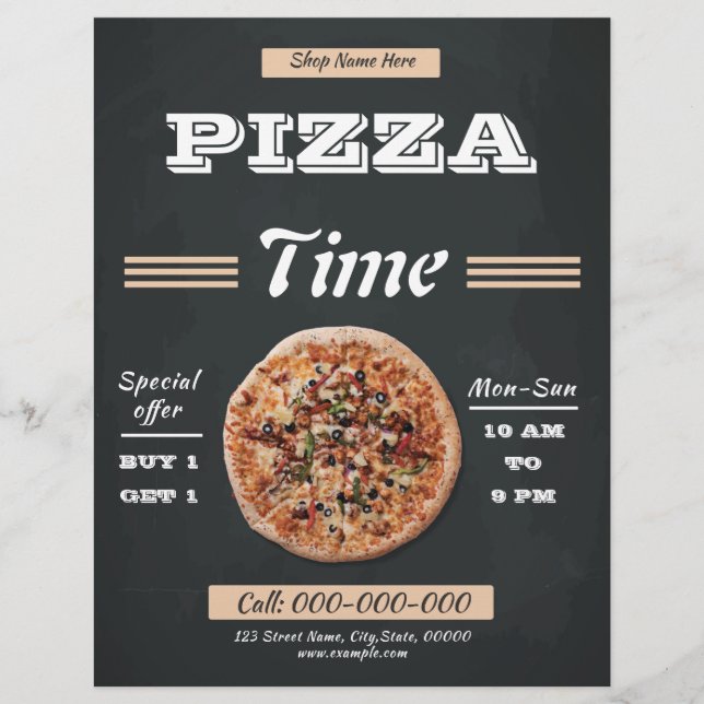 Pizza Time Flyer (Framsidan)