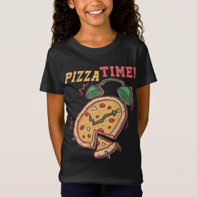 Pizza Time Funny Pizza Alarm Clock Pizza Italia F T Shirt (Framsida)