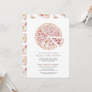 Pizza Time Party Inbjudningar