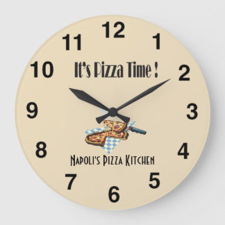 Pizza Time - Pizza Palor Clock Stor Klocka