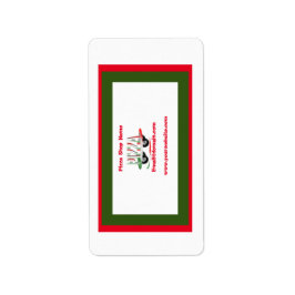 Pizza-tjänst,röd grönt,personlig adressetikett