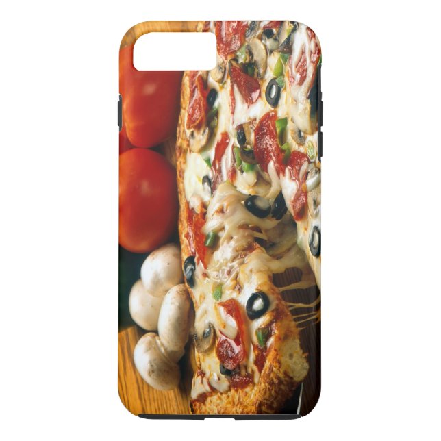 Pizza Tomatis Mushrumolife Cheese Case-Mate iPhone Skal (Baksida)
