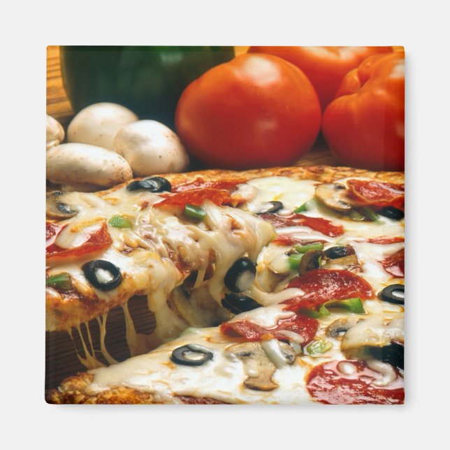 Pizza Tomatis Mushrumolife Cheese Magnet (Framsidan)