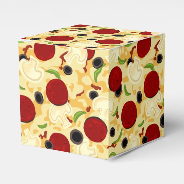 Pizza Toppings Mönster Presentaskar (Framsidan Sidan)