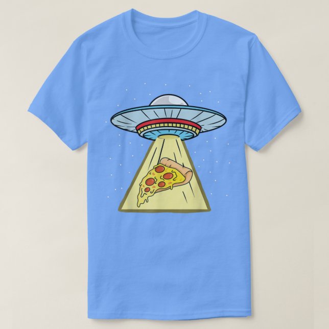 Pizza Ufo Abduction Pizza Älskare T-Shirt (Design framsida)