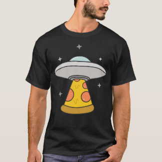 Pizza Ufo Geeky Sci Fi T Shirt