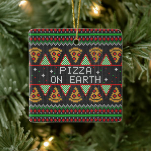 Pizza Ugly jul Sweater Julgransprydnad Keramik