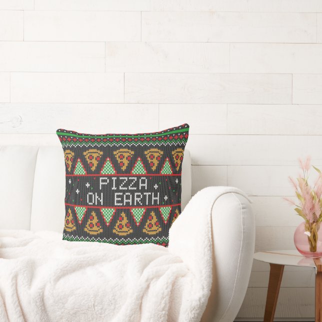 Pizza Ugly jul Sweater Kudde (Soffa)
