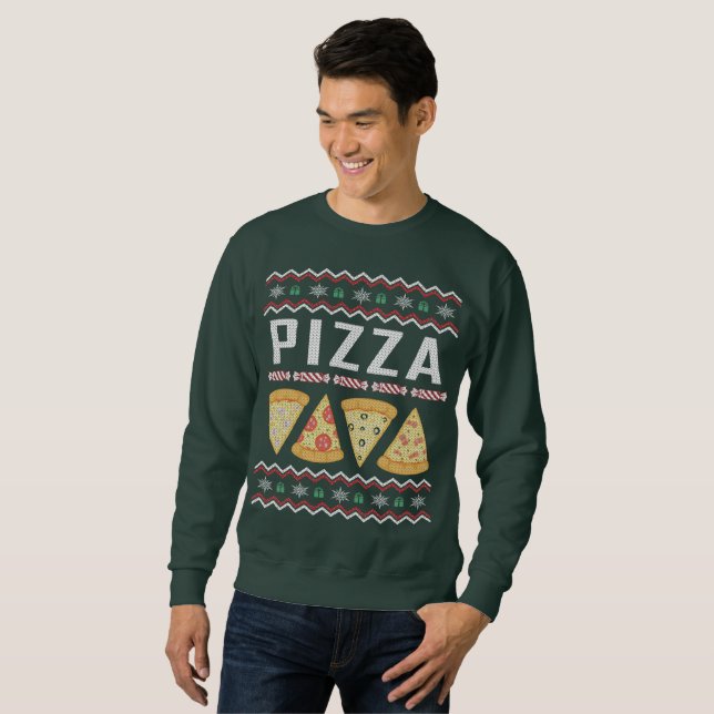 Pizza Ugly jul Sweater Sweatshirt (Hel framsida)