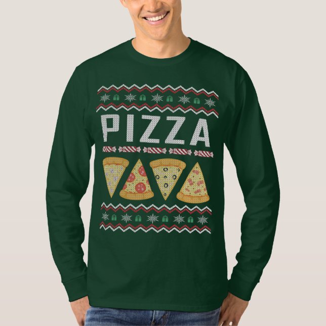 Pizza Ugly jul Sweater T-shirt (Framsida)