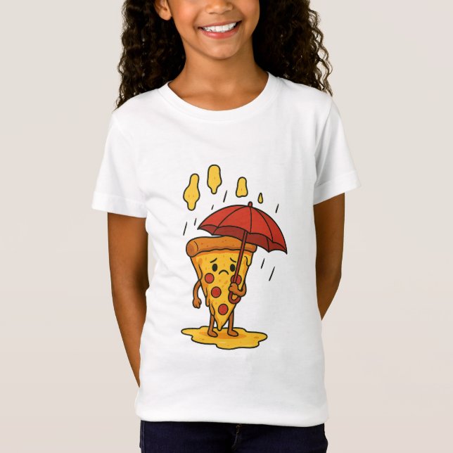 Pizza under ostregnet t shirt (Framsida)