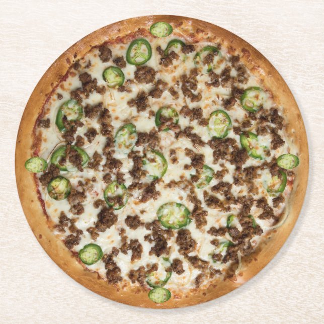 Pizza Underlägg Papper Rund (Framsidan)