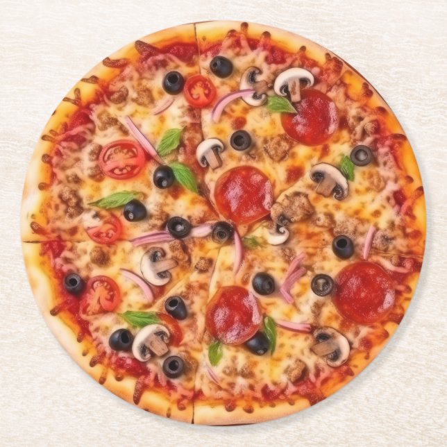 Pizza Underlägg Papper Rund (Framsidan)