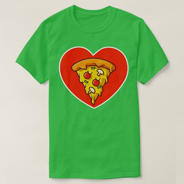 Pizza Valentine Day Heart Cheese Tomato Funny Fo T Shirt (Design framsida)