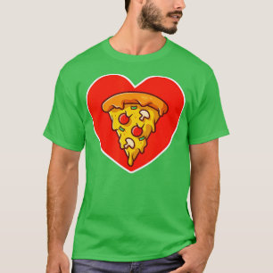 Pizza Valentine Day Heart Cheese Tomato Funny Fo T Shirt