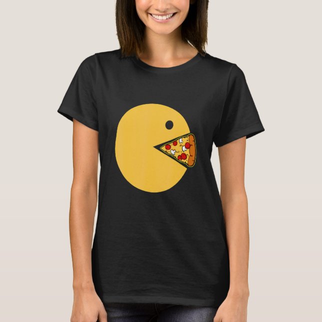 Pizza Video Games Computer Paj Chart Pepperoni Che T Shirt (Framsida)