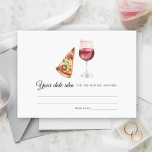 Pizza & Vin Bröllopsdusch Datum idéer för kvällen