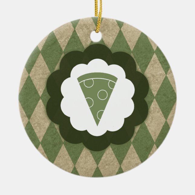 pizza vintage julgransprydnad keramik (Framsidan)