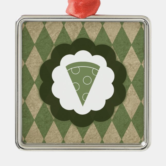 pizza vintage julgransprydnad metall (Framsidan)