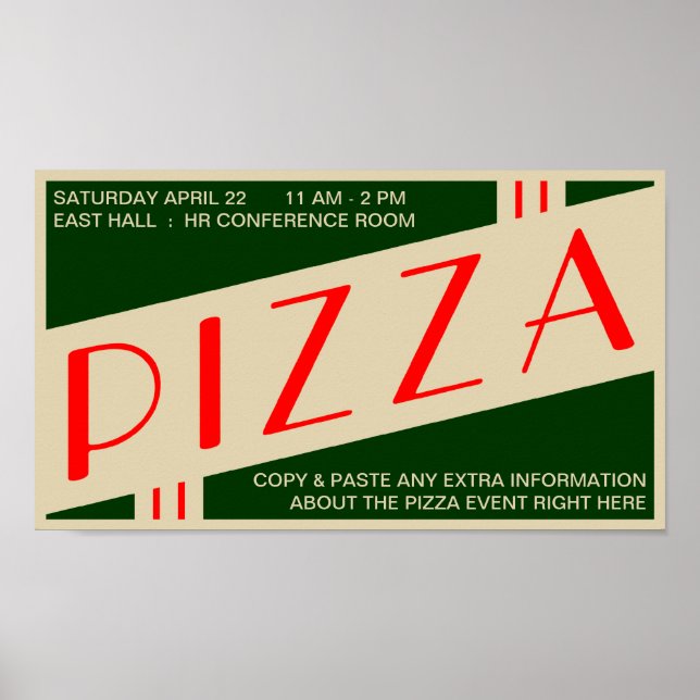 pizza vintage poster (Framsidan)