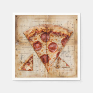 Pizza Vintage Ritning Pappersservett