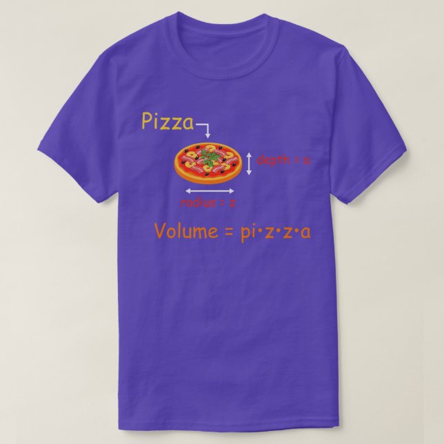Pizza Volume Mathematics Student Math-lärare Mat T Shirt (Design framsida)