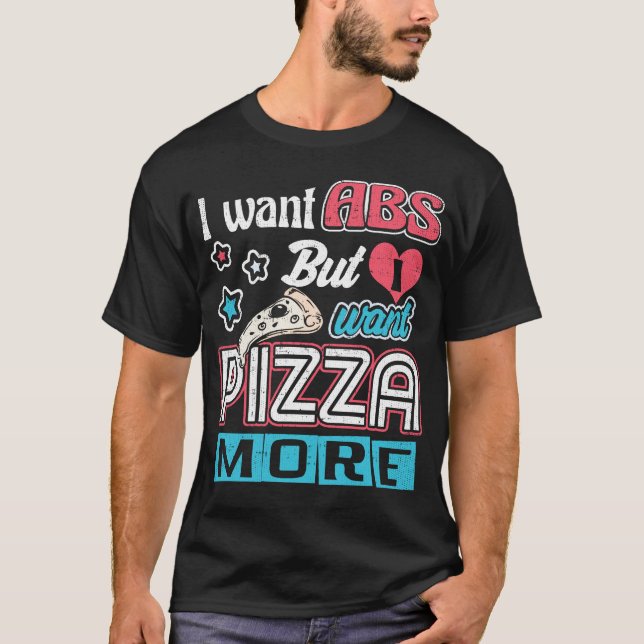 Pizza vs. Abs - Bulking Diet - Novelty av nybörjar Tee Shirt (Framsida)