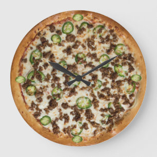 Pizza Wall Clock Stor Klocka