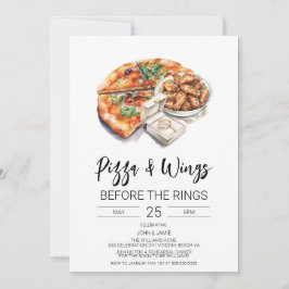 Pizza & Wings före ringarna-inbjudan Inbjudningar