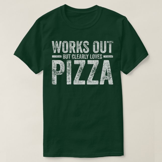 Pizza Workout Fitness Vintage 25324647 T Shirt (Design framsida)